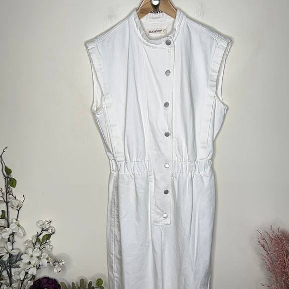 BLANKNYC x FREE PEOPLE Head In The Clouds Denim Jumpsuit White {3H33} - Picture 2 of 7